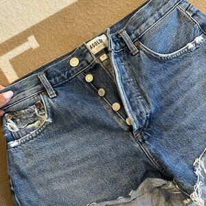 AGOLDE DARK DENIM SHORTS; GREAT CONDITION